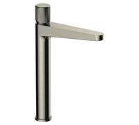 RAK Ceramics Amalfi Tall Basin Mixer Tap | Brushed Nickel | Brass | 38mm x 309.7mm x 179.5mm