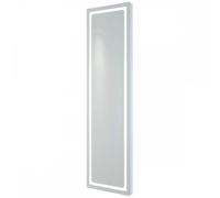 RAK Ceramics Aquarius Illuminated LED Tall Dress Mirror with Demister and Touch Sensor | Chrome | Glass/Metal | 420mm x 1400mm