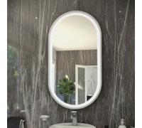 RAK Ceramics Rak Art Oval Chrome Led Illuminated Bathroom Mirror With Touch Sensor & Demister Pad, 1000 X 450mm