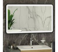 RAK Ceramics Rak Art Soft 1000X600mm Matt Black Rectangular Illuminated Bathroom Mirror With Touch Sensor & Demister Pad, Ip44