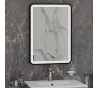 RAK Ceramics RAK-Ceramics Art Soft 600x800 LED Illuminated Mirror, Black Finish: Black, Please Select Size: 600x800mm