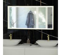 RAK Ceramics Rak Art Square 1000X600mm Rectangular Illuminated Bathroom Mirror With Chrome Frame, Touch Control & Ip44