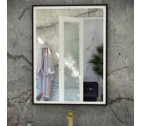 RAK Ceramics Art Square LED Mirror | Matt Black | Glass/Aluminium | 500mm x 700mm