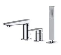 RAK Ceramics Blade Deck Mounted 3 Tap Hole Bath Shower Mixer Tap | Chrome | Metal | 250mm x 100mm x 170mm