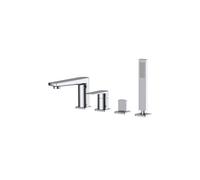 RAK Ceramics Blade Deck Mounted 4 Tap Hole Bath Shower Mixer Tap | Chrome | Metal | 300mm x 100mm x 170mm