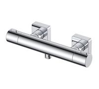RAK Ceramics Rak Blade Wall-Mount Exposed Thermostatic Bar Shower Valve Bottom Outlet Chrome