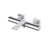 RAK Ceramics Blade Exposed Wall Mounted Thermostatic Bath Shower Mixer Tap | Chrome | Metal | 150mm x 21mm x 85mm