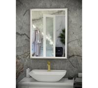 RAK Ceramics RAK-Ceramics Art Rectangular 500x700 Silver LED Mirror, Chrome Finish: Chrome, Please Select Size: 500x700mm