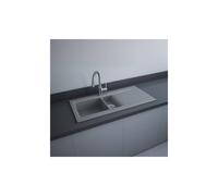 RAK Ceramics RAK-Ceramics Dream 1 Slim 1.5 Bowl Kitchen Sink 101cm - Matt Grey Finish: Matt Grey