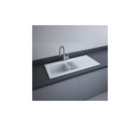 RAK Ceramics RAK-Ceramics Dream 1 Slim 1.5 Bowl Kitchen Sink 101cm - Matt White Finish: Matt White