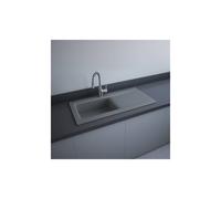 RAK Ceramics RAK-Ceramics Dream 2 Slim Single Bowl Kitchen Sink 101cm - Matt Grey Finish: Matt Grey