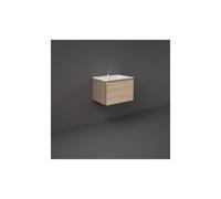 RAK Ceramics RAK-Ceramics Joy Uno Wall Hung 1 Drawer Vanity 100cm Finish: Scandi. Oak, Please Select Size: 100cm