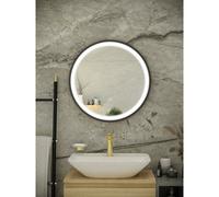 RAK Ceramics RAK-Ceramics Picture Round LED Illuminated Mirror Finish: Matt Black, Please Select Size: 600mm Diameter