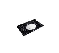 RAK Ceramics RAK-Ceramics Washington 1200 Black Marble Countertop inc Basin, 1 Tap Hole Finish: Black Marble, Please Select Size: 1200mm, Number of Ta
