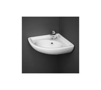 RAK Ceramics Compact Corner Basin with 1 Tap Hole | White | 440mm x 195mm x 360mm