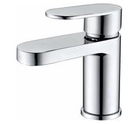 RAK Ceramics Rak Compact Round Basin Mixer Tap - Polished Chrome, Solid Brass, 15-Year Guarantee