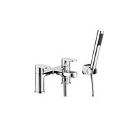 RAK Ceramics Compact Round Bath Shower Mixer Tap | Chrome | Metal | 218mm x 119mm x 130mm
