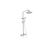 RAK Ceramics RAK Compact Thermostatic Round Bar Mixer Shower with Shower Kit and Fixed Head Chrome