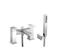 RAK Ceramics Cubis Bath Shower Mixer Tap | Chrome | Metal | 228mm x 146mm x 135mm