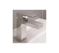 RAK Ceramics Cubis Mono Basin Mixer Tap with Clicker Waste | Chrome | Brass | 48mm x 145mm x 144mm