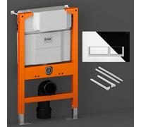 RAK Ceramics Rak Eco-Fix 0.82M Low Height Concealed Cistern Frame With Gloss Chrome Dual Flush Plate For Wall Hung Wc - Wras Approved
