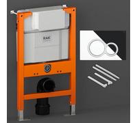 RAK Ceramics Rak Eco-Fix 0.82M Slimline Concealed Cistern Frame With Gloss Chrome Dual Flush Plate For Wall-Hung Wcs - Wras Approved