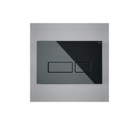 RAK Ceramics Rak Ecofix Push Button Flush Plate Black Glass Finish: Black Glass