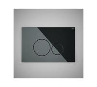 RAK Ceramics Rak Ecofix Round Push Button Flush Plate Black Glass Finish: Black Glass