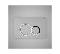RAK Ceramics Rak Ecofix Round Push Button Flush Plate Matt/Chrome Finish: Matt/Chrome
