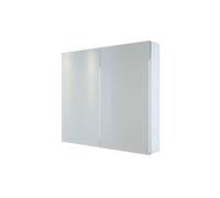 RAK Ceramics Gemini Aluminium 2 Door ed Cabinet with Adjustable Shelves | Mirror | Glass/Metal | 600mm x 700mm