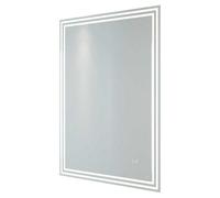 RAK Ceramics Rak Hermes 600X800mm Rectangular Illuminated Bathroom Mirror With Bluetooth, Demister & Shaving Socket - Ip44