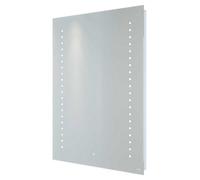 RAK Ceramics Rak Hestia 600X800mm Square Illuminated Bathroom Mirror With Demister, Shaver Socket & Touch Control, Silvery White Ip44