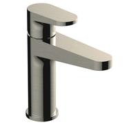 RAK Ceramics Rak Ischia Brushed Nickel Modern Basin Mixer Tap - Solid Brass, Single Lever, Wras Approved