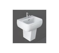 RAK Ceramics RAK Metropolitan 420mm Basin and Semi Pedestal 420mm Wide 1 Tap HoleAlpine White Please Select Size: 420mm, Number of Tap Holes: 1, Pedes
