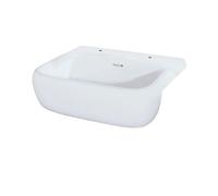 RAK Ceramics Metropolitan Semi Recessed Basin with 2 Tap Holes | White | 520mm