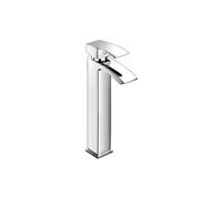 RAK Ceramics Metropolitan Tall Mono Basin Mixer Tap with Clicker Waste | Chrome | Metal | 54mm x 317.5mm x 122mm
