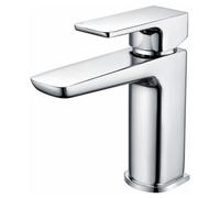 RAK Ceramics Rak Moon Polished Chrome Modern Basin Mono Mixer Tap - Solid Brass Construction With 15-Year Guarantee