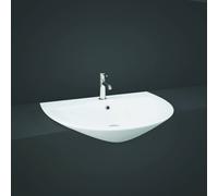RAK Ceramics RAK Morning 550mm Semi Recessed Basin 1 Tap HoleWhite