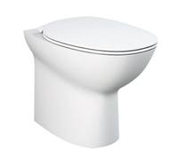 RAK Ceramics Rak Morning Modern Bathroom Concealed Round Rimless Horizontal Outlet Back To Wall Toilet Ceramic 420mm Alpine White (Pan Only)