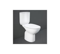 RAK Ceramics RAK Morning rimless Close Coupled Toilet With Cistern and Urea Soft Close Seat White