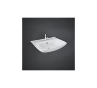 RAK Ceramics RAK Origin 520mm Basin with Semi Pedestal 1 Tap HoleWhite Please Select Size: 520mm, Pedestal: Semi Pedestal