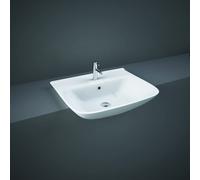 RAK Ceramics RAK Origin 62 520mm Semi Recessed Basin 1 Tap HoleWhite