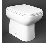 RAK Ceramics Rak Origin Compact Square Back To Wall Toilet Pan With Soft Close Slimline Seat - Gloss Alpine White