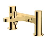 RAK Ceramics Rak Petit Brushed Gold Round Bath Filler Mixer Tap - Solid Brass For Contemporary Uk Bathrooms