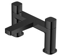 RAK Ceramics Rak Petit Matt Black Square Bath Filler Mixer Tap Solid Brass