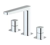 RAK Ceramics Rak Petit Polished Chrome 3-Hole Deck Mounted Basin Mixer Tap