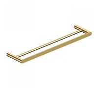 RAK Ceramics RAK Petit Round Double Towel Bar 450mm Wide Brushed Gold Finish: Brushed Gold, Please Select Size: 450mm