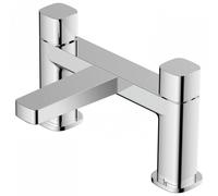 RAK Ceramics Rak Petit Polished Chrome Square Bath Filler Mixer Tap, Solid Brass & 15-Year Guarantee