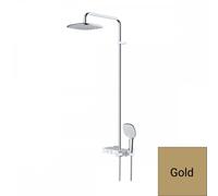 RAK Ceramics RAK Petit Square Exposed Shower Column Brushed Gold Finish: Brushed Gold