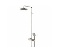 RAK Ceramics RAK Petit Square Exposed Shower Column Brushed Nickel Finish: Brushed Nickel